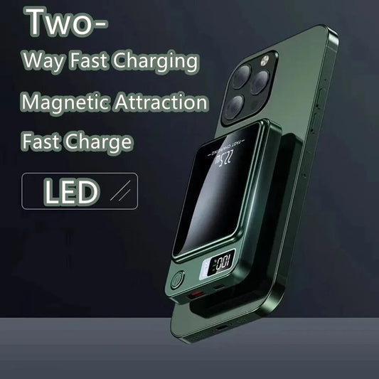 200000mAh ultra-large capacity Fast Charging Xiaomi Magnetic Wireless Power Bank 22.5w Portable Type C Mini Power Bank For Ipho Red Magic