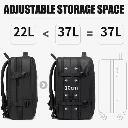 BANGE Travel Backpack Men Business Backpack School Expandable USB Bag Large Capacity 17.3 Laptop Waterproof Fashion Backpack Red Magic