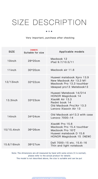 Sleeve Laptop Case For Macbook 11 Air 13 Pro16 Retina13.3 14 15 XiaoMi 15.6 lenovo HP Notebook Cover Huawei Matebook 16.1 Shell Red Magic