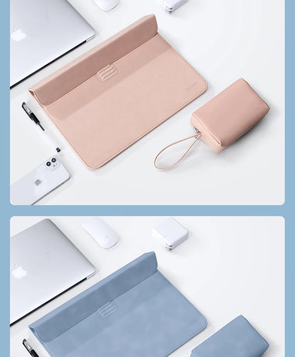 Laptop Sleeve Bag Case For Macbook M1 Air Pro 13 15 Notebook Sleeve Bag For Huawei ASUS Dell 11 12 13.3 14 15.6 Inch stand Case Red Magic