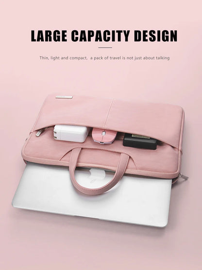 PU Leather women Laptop Bag Notebook Case Carrying Briefcase for Macbook Air 13.3 14 15.6 inch men Handbags shoulder sleeve Bag Red Magic