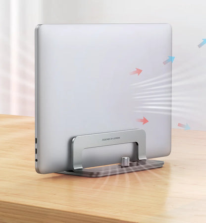 UGREEN Vertical Laptop Stand Holder For MacBook Air Pro Aluminum Foldable Notebook Stand Laptop Support MacBook Pro Tablet Stand Red Magic