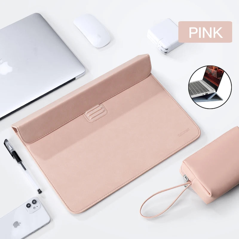 Laptop Sleeve Bag Case For Macbook M1 Air Pro 13 15 Notebook Sleeve Bag For Huawei ASUS Dell 11 12 13.3 14 15.6 Inch stand Case Red Magic
