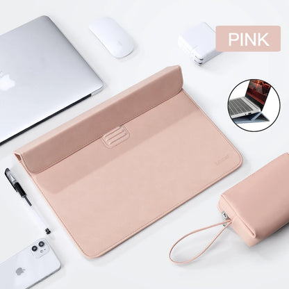 Laptop Sleeve Bag Case For Macbook M1 Air Pro 13 15 Notebook Sleeve Bag For Huawei ASUS Dell 11 12 13.3 14 15.6 Inch stand Case Red Magic