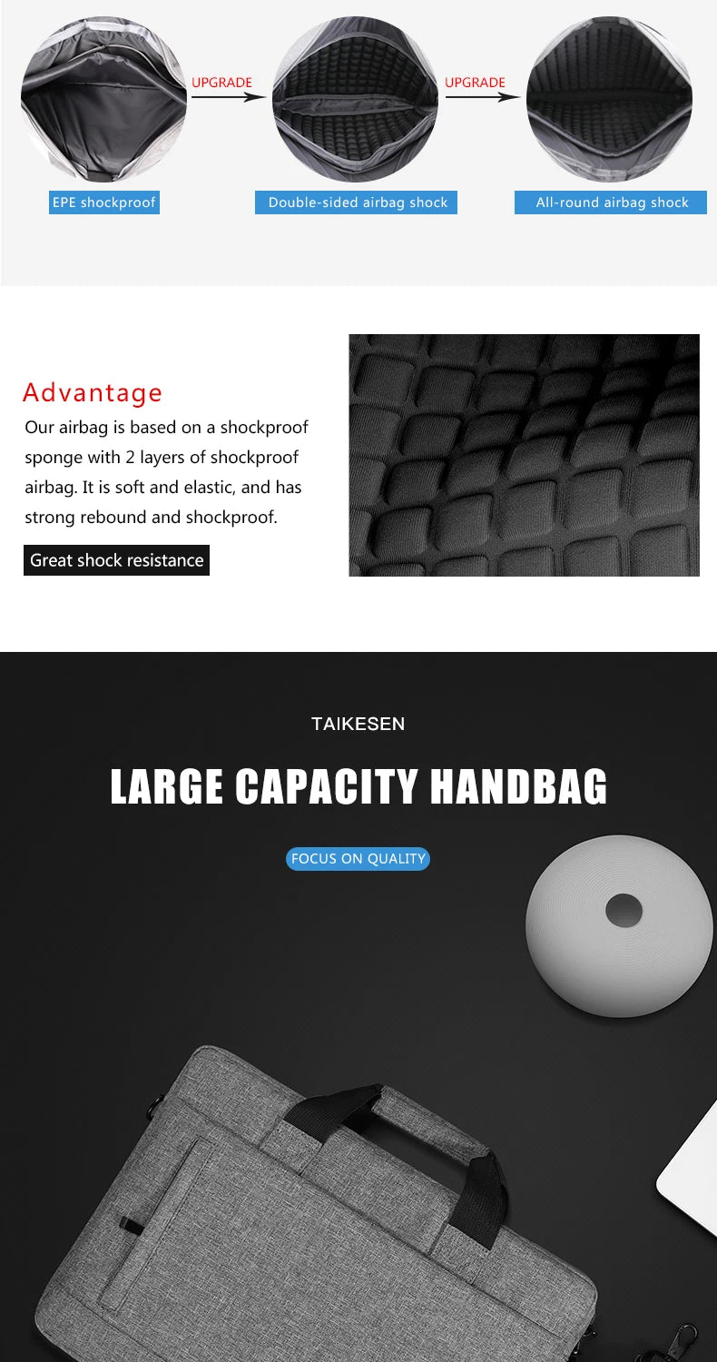 Laptop bag Sleeve Case Shoulder handBag For M1 M2 14 15 15.6 17 inch Macbook Air Pro 13.3 Huawei Asus Dell Notebook Briefcases Red Magic