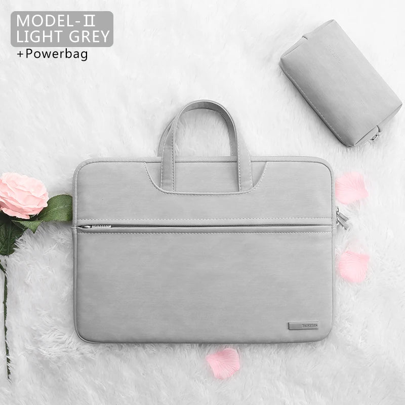 PU Leather women Laptop Bag Notebook Case Carrying Briefcase for Macbook Air 13.3 14 15.6 inch men Handbags shoulder sleeve Bag Red Magic