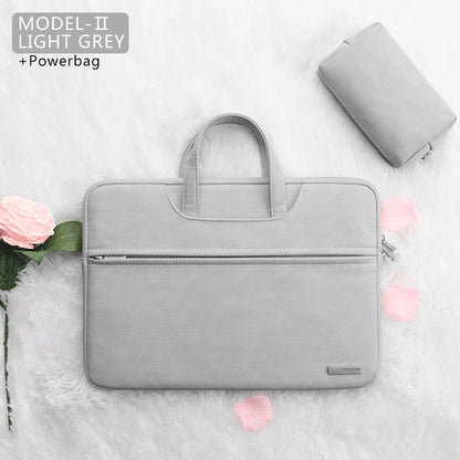 PU Leather women Laptop Bag Notebook Case Carrying Briefcase for Macbook Air 13.3 14 15.6 inch men Handbags shoulder sleeve Bag Red Magic