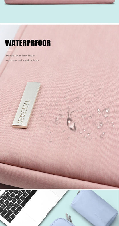 PU Leather women Laptop Bag Notebook Case Carrying Briefcase for Macbook Air 13.3 14 15.6 inch men Handbags shoulder sleeve Bag Red Magic