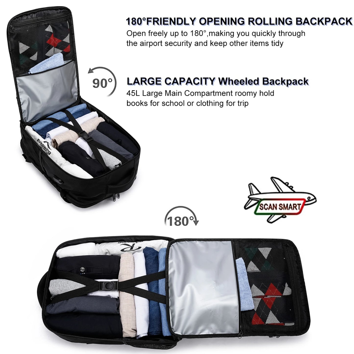 ryanair 40x20x25 and easyjet 45x36x20 Cabin Bag Travel Backpack unisex Laptop Backpack outdoor travel backpack Student.School Red Magic