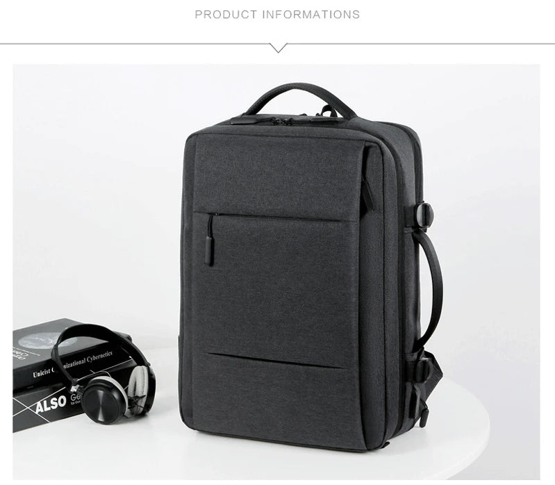 Travel Backpack Men Business Backpack School Expandable USB Bag Large Capacity Laptop Waterproof Fashion Backpack Red Magic