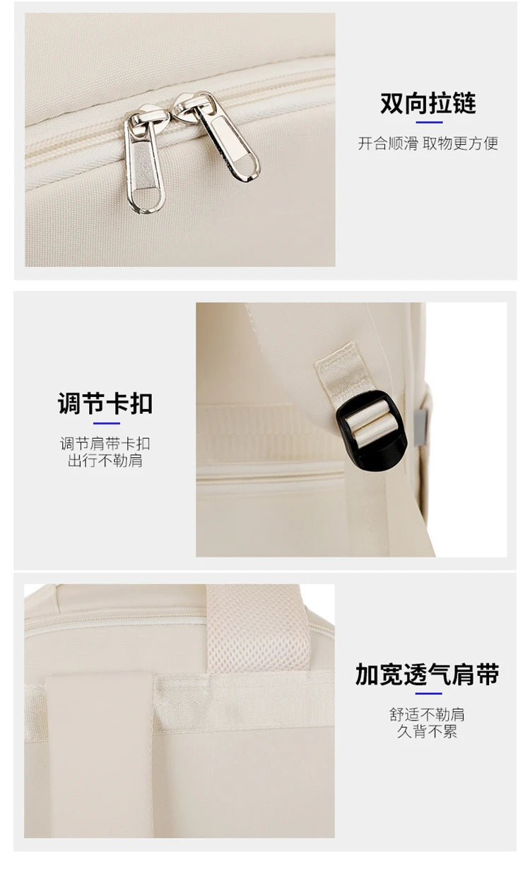 New Casual Backpack, Short-Distance Travel Backpack, Fashionable and Versatile Multi-Compartment Laptop Bag Red Magic