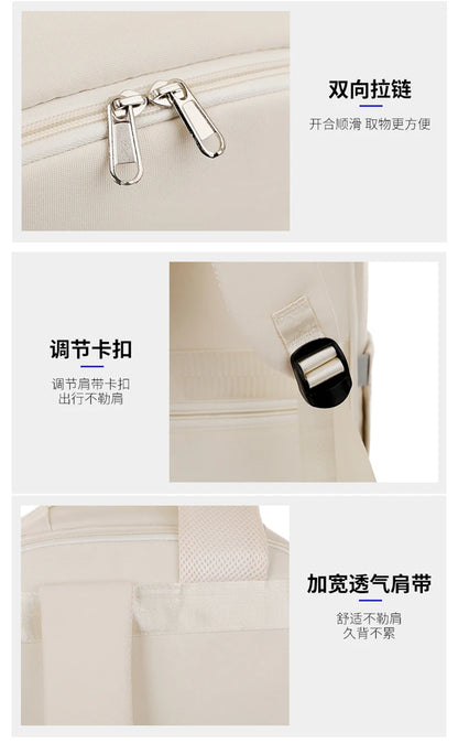 New Casual Backpack, Short-Distance Travel Backpack, Fashionable and Versatile Multi-Compartment Laptop Bag Red Magic