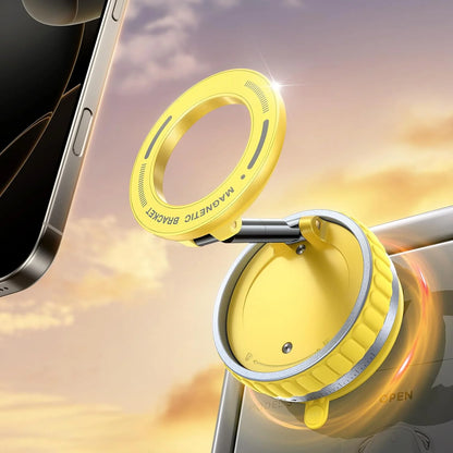 Upgraded Aluminum Alloy Vacuum Magnetic Car Phone Holder with 360° Rotation & Foldable Design Strong Magnetic Absorption Setup Lord