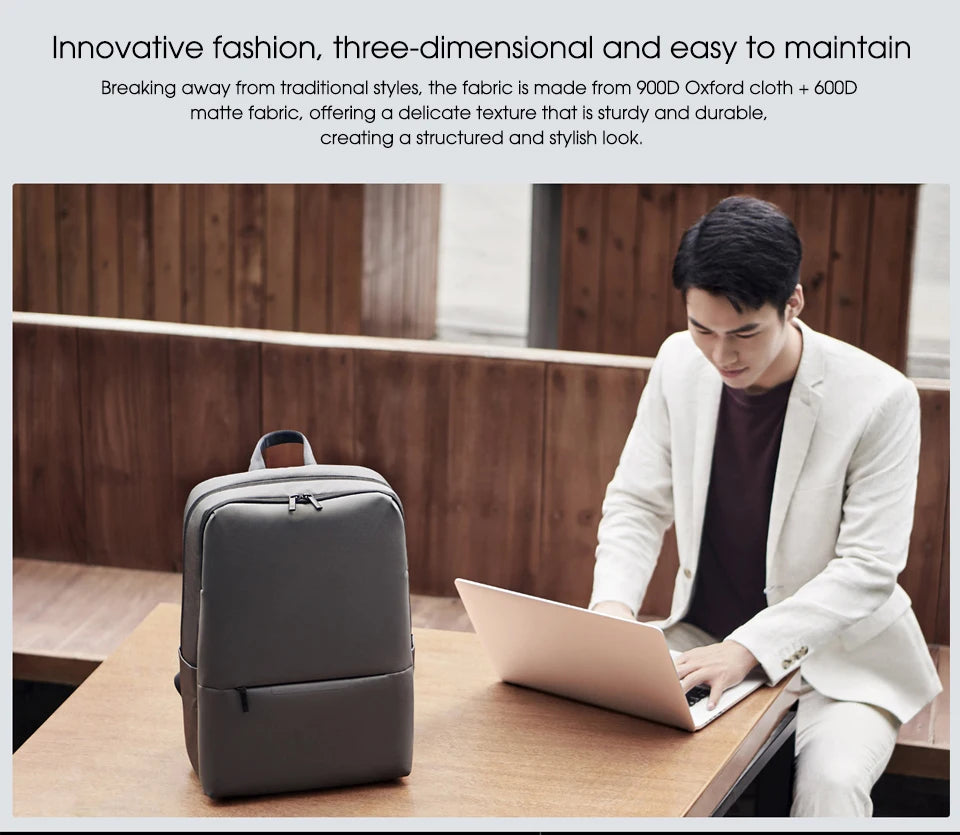 Xiaomi Classic Business Backpack 2 Fashion Laptop Bag for Men and Women Travel Large Capacity Backpack Red Magic