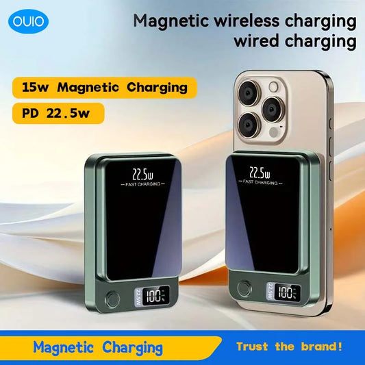 200000mAh ultra-large capacity  Fast Charging Xiaomi Magnetic Wireless Power Bank 22.5w Portable Type C Mini Power Bank For Ipho Red Magic