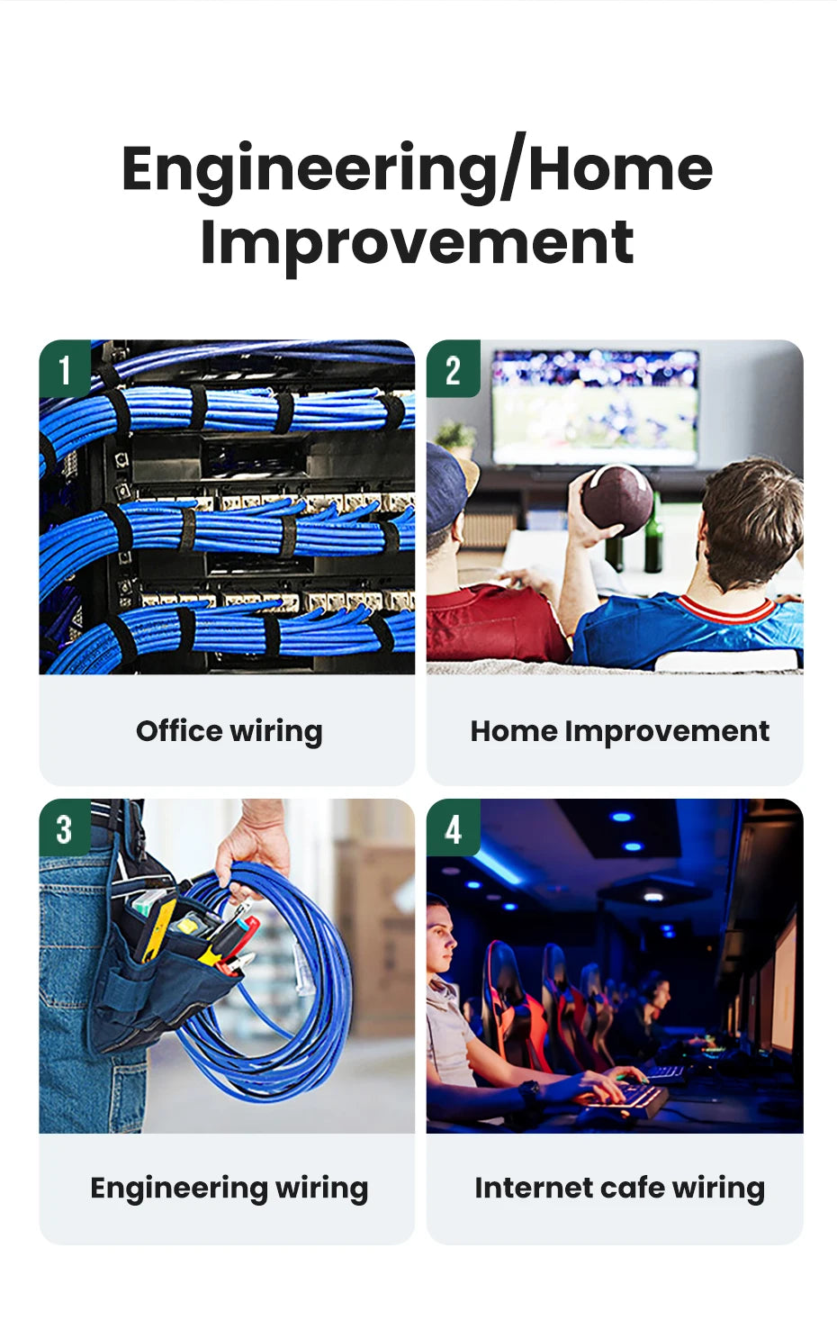 UGREEN RJ45 Crimper Tools RJ45 Crimping Pliers for CAT6/7 Ethernet Lan Cable Network Cutter Stripper Plier Multifuntion Tool Red Magic