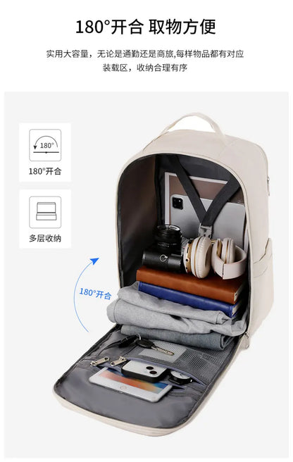 New Casual Backpack, Short-Distance Travel Backpack, Fashionable and Versatile Multi-Compartment Laptop Bag Red Magic