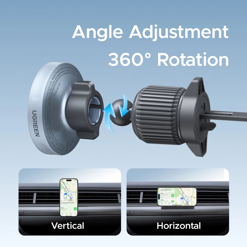 UGREEN Qi2 25W 15W Magnetic Car Phone Holder Wireless Charger Stand For iPhone 17 16 15 Pro Max Charging for Magsafe Car Charger Setup Lord