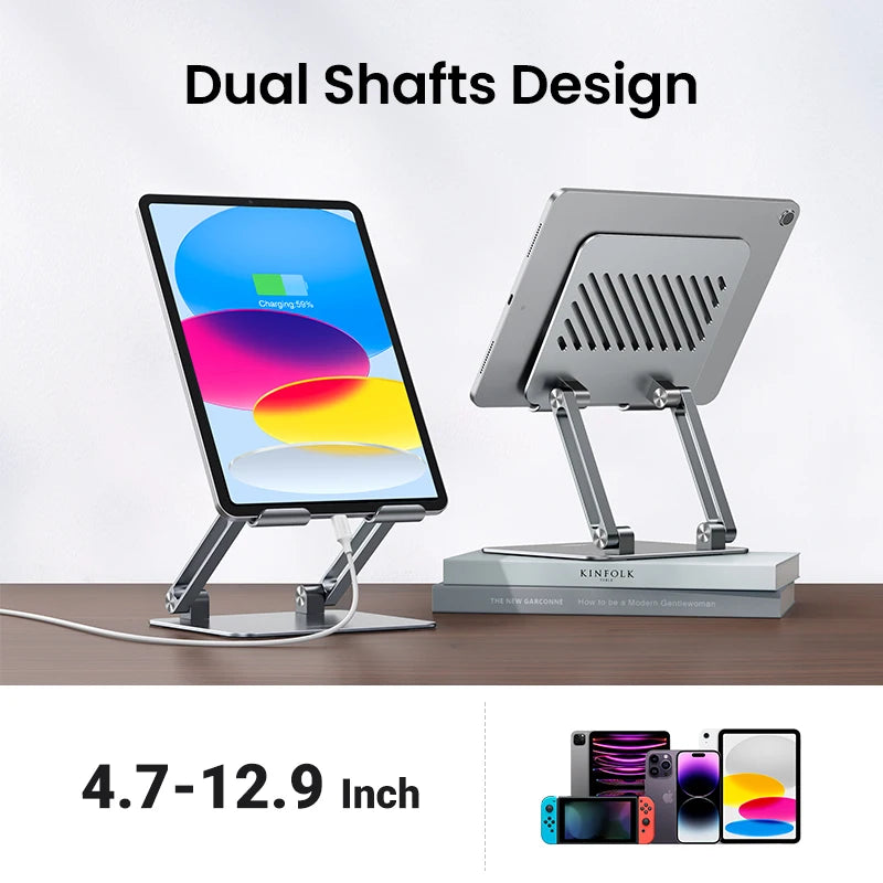 UGREEN Tablet Phone Stand Aluminum iPad Stand For iPad Pro iPhone Xiaomi Tablet Support Laptop Stand Phone Holder Tablet Stand Setup Lord