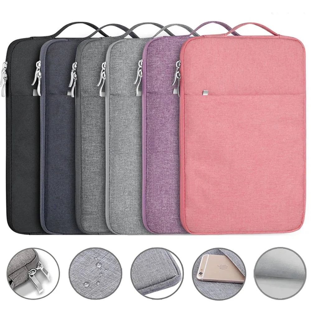 Portable Laptop Sleeve Bag Soft Cover 11 12 13 14 15 15.6 16 Inch for Macbook Huawei Xiaomi HP Dell Lenovo Laptop Sleeve Handbag Red Magic