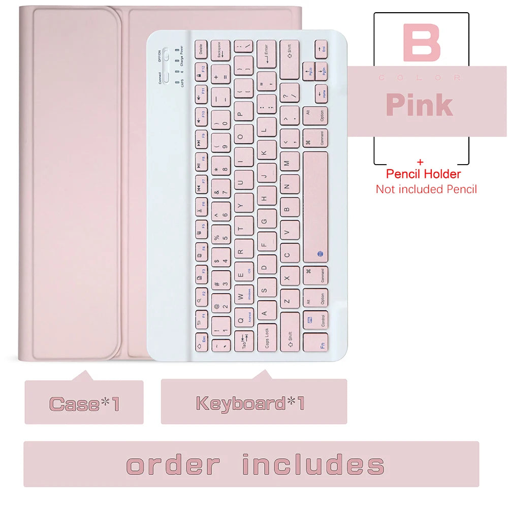 Keyboard Wireless Mouse Magic For iPad Pro 13 11 Case M4 M2 2025 M3 Air 13 11 5 4 10.2 9 8 7 Generation Case Bluetooth Keyboard Red Magic