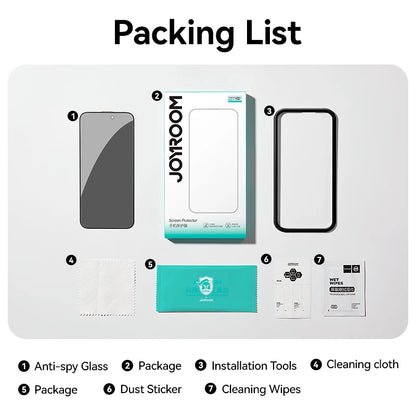 Joyroom 1/2PCS For iPhone 17 Pro Max Anti-Spy Glass Privacy Screen Protector Glass For iPhone 17 Pro 17 Air Tempered Glass Film Red Magic