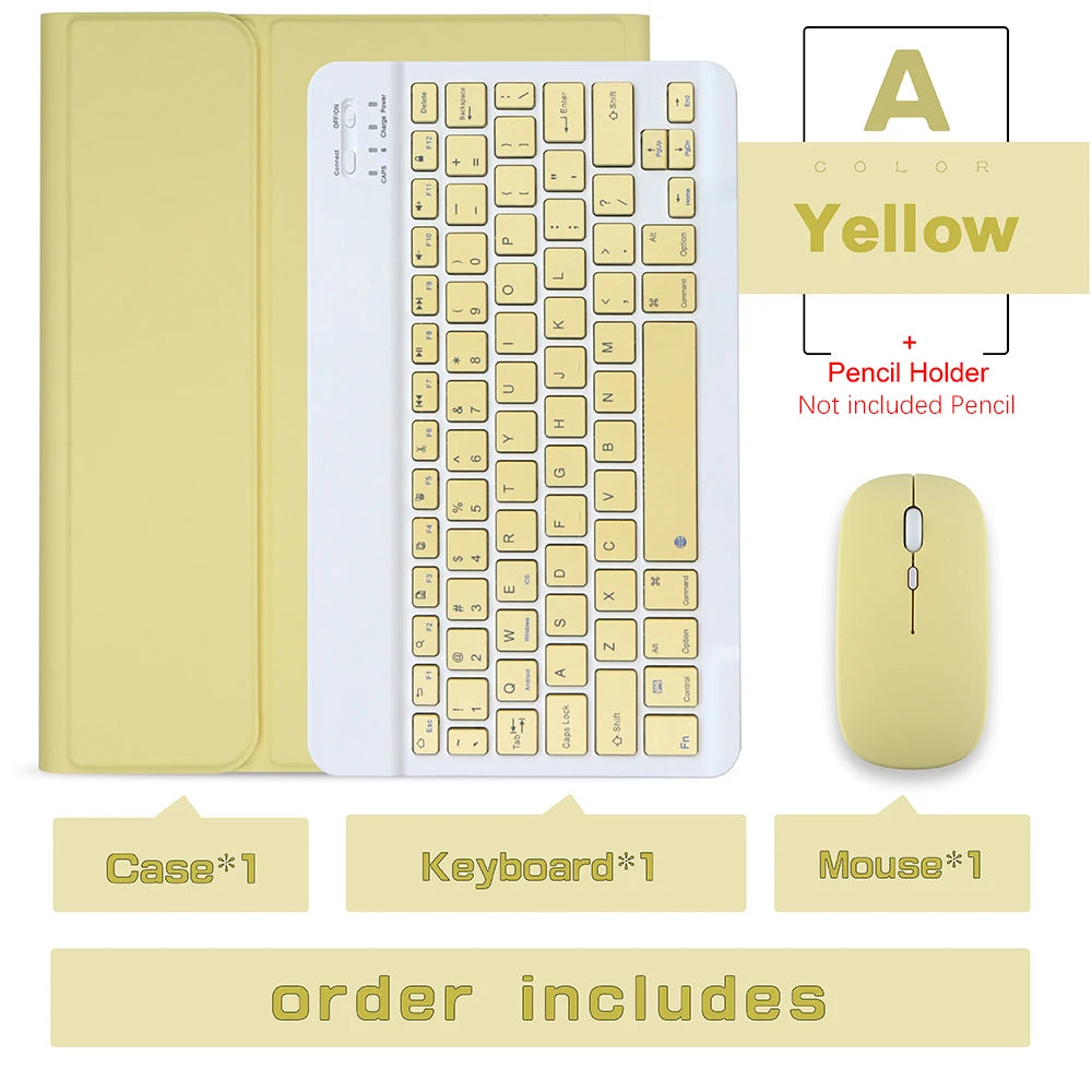 Keyboard Wireless Mouse Magic For iPad Pro 13 11 Case M4 M2 2025 M3 Air 13 11 5 4 10.2 9 8 7 Generation Case Bluetooth Keyboard Red Magic