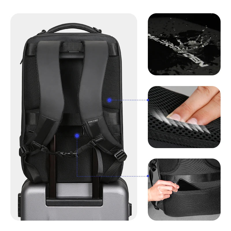 MARK RYDEN 17 inch Laptop Backpack For Men Travel Spacious Backpack Commuting COMPACTO PRO Red Magic