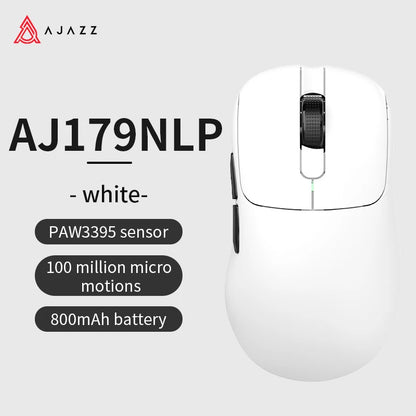 AJAZZ AJ179 PRO PAW3395 Lightweight Wired Wireless Mouse with Magnetic Charging Base Ergonomic Macro Gaming Mouse for PC Laptop Red Magic