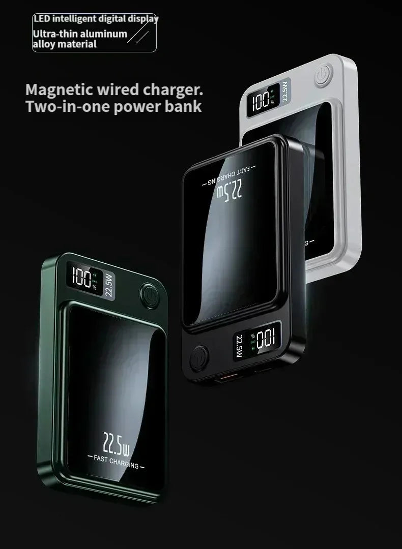 200000mAh ultra-large capacity  Fast Charging Xiaomi Magnetic Wireless Power Bank 22.5w Portable Type C Mini Power Bank For Ipho Red Magic