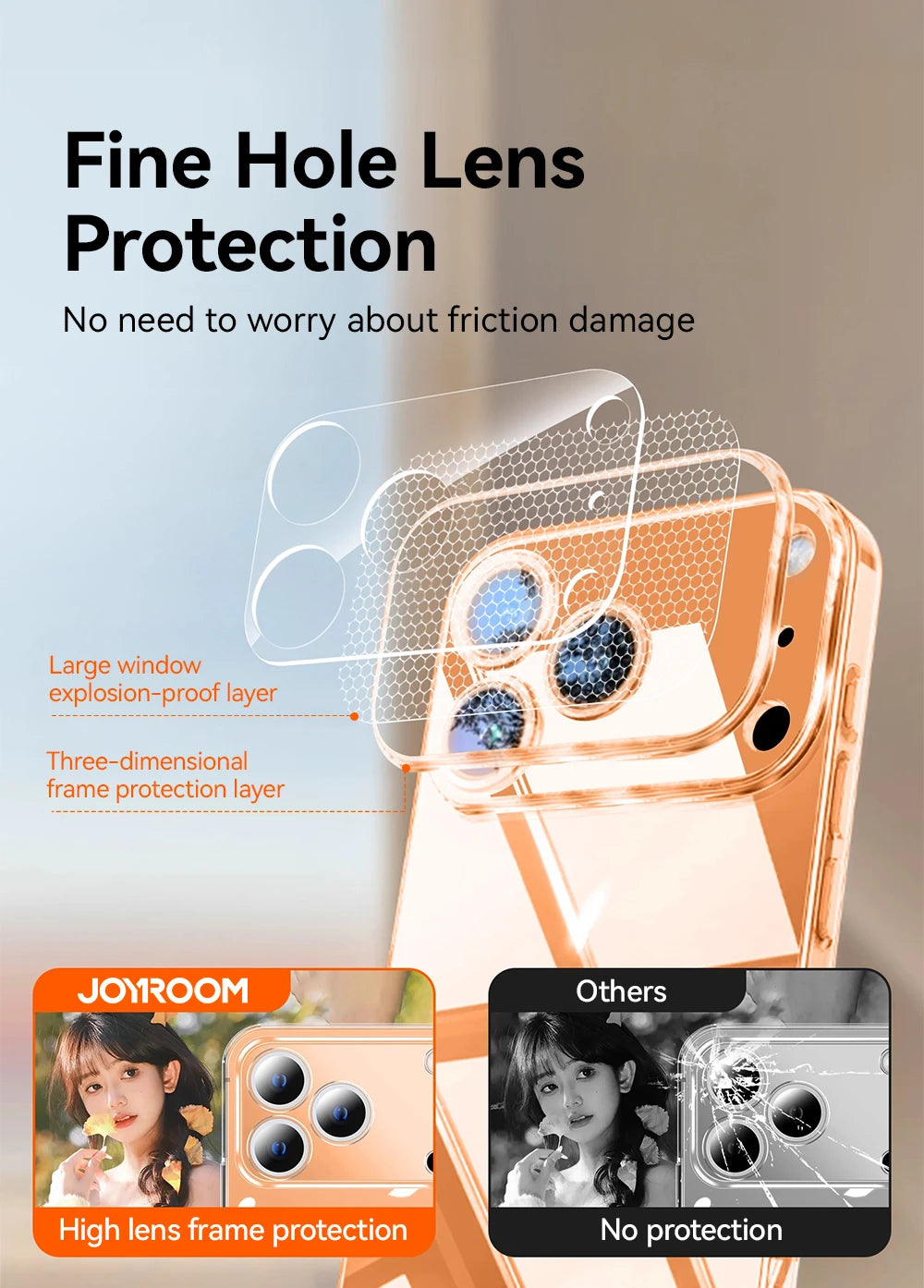 Joyroom For iPhone 17 16 15 Pro Max Case Lens Protection Anti-Yellow Case For iPhone 17 16 Pro Max Transparent Shockproof Cover Red Magic