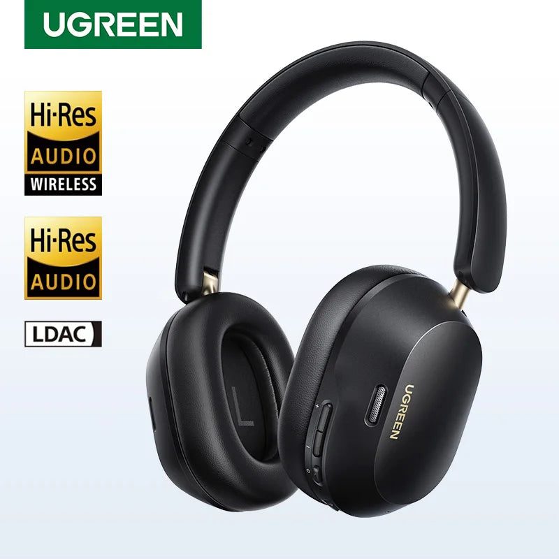 UGREEN Max5c Wireless Bluetooth Headphones ANC 43dB Active Noise Cancellation Hi-Res LDAC 75H Spatial Audio Earphones Headset Setup Lord