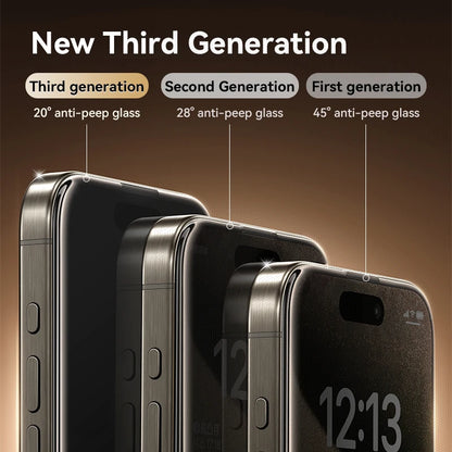 Joyroom 1/2Pcs 20°Anti-spy Glass For iPhone 16 15 Pro Max Glass For iPhone 16 15 14 13 12 11 Pro Max Privacy Screen Protector Red Magic