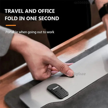 Adjustable Folding Laptop Stand Mini Legs Ultra-thin Portable Support for Macbook Notebook Cooling Holder Feet Invisible Bracket Red Magic