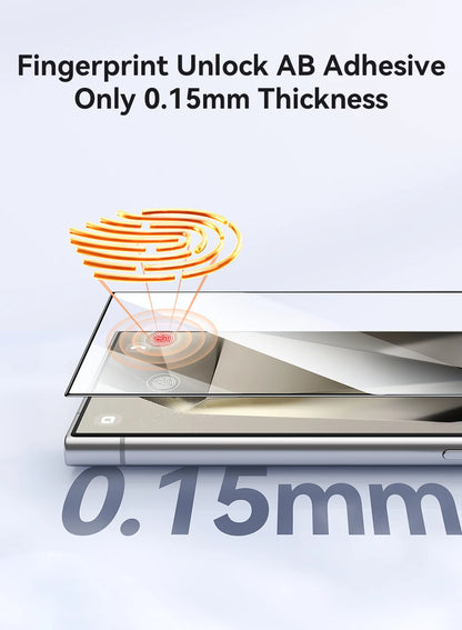 Joyroom for Samsung S25 Ultra HD Glass Screen Protector for Galaxy S24 Ultra S24 S25 S24+ S25+ Full Cover 9H HD Tempered Glass Red Magic