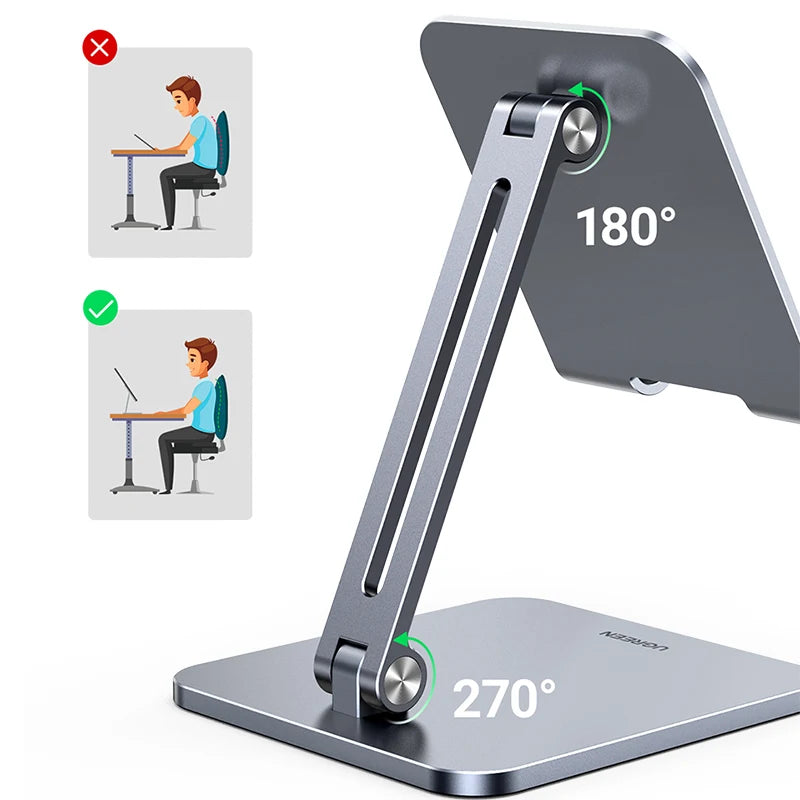 【New-in Sale】UGREEN Tablet Phone Stand For iPad Pro iPhone Xiaomi Tablet Support Aluminum iPad Stand Laptop Stand Tablet Stand Setup Lord
