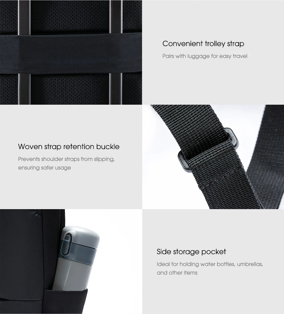 Xiaomi Classic Business Backpack 2 Fashion Laptop Bag for Men and Women Travel Large Capacity Backpack Red Magic