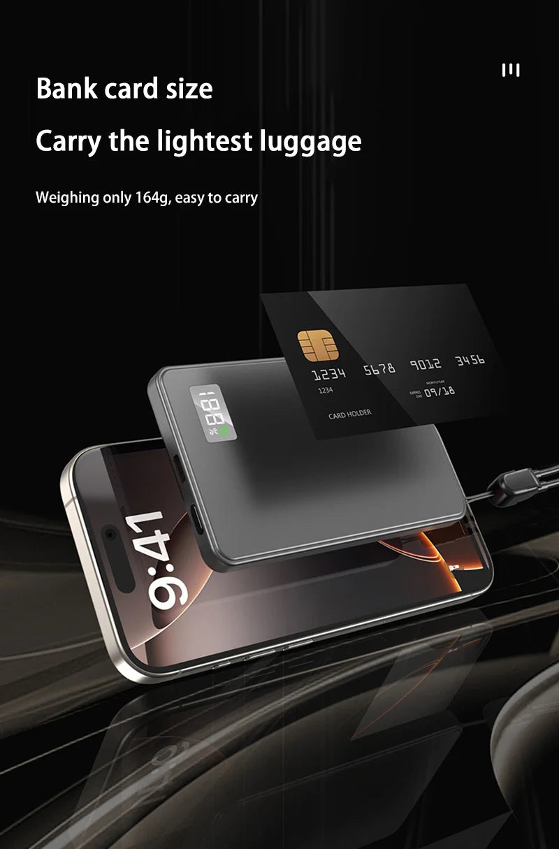 Xiaomi 500000mAh Magnetic Power Bank Portable Wireless PD22.5W Fast Charging External Battery for Magsafe For iPhone Samsung Red Magic