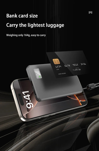 Xiaomi 500000mAh Magnetic Power Bank Portable Wireless PD22.5W Fast Charging External Battery for Magsafe For iPhone Samsung Red Magic