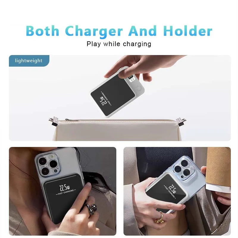 200000mAh ultra-large capacity  Fast Charging Xiaomi Magnetic Wireless Power Bank 22.5w Portable Type C Mini Power Bank For Ipho Red Magic