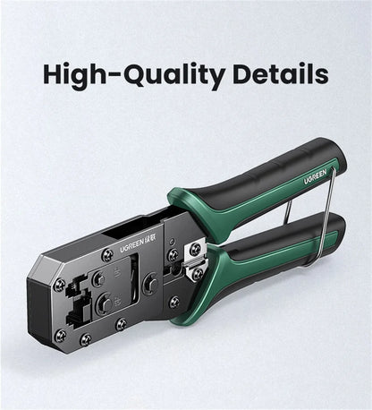 UGREEN RJ45 Crimper Tools RJ45 Crimping Pliers for CAT6/7 Ethernet Lan Cable Network Cutter Stripper Plier Multifuntion Tool Red Magic