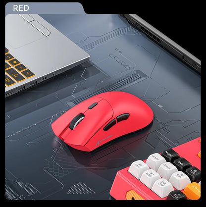 Attack Shark 18000DPI Wireless Mouse, 1000Hz,PAW3311,Bluetooth Tri-mode Connection, R1 Macro Gaming Mouse Red Magic