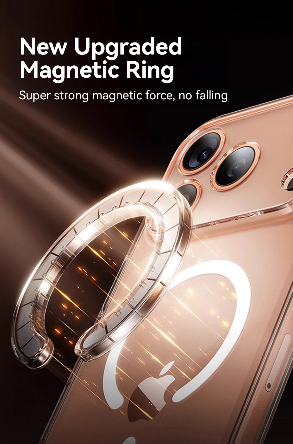 Joyroom Magnetic Case For iPhone 17 Pro Max Case Anti Yellow Transparent Cover For iPhone 17 Pro Max Wireless Charger Thin Cover Red Magic