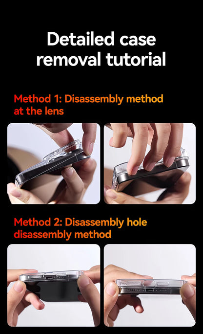 Joyroom For iPhone 17 16 15 Pro Max Case Lens Protection Anti-Yellow Case For iPhone 17 16 Pro Max Transparent Shockproof Cover Red Magic