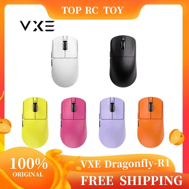 VGN VXE Dragonfly R1 Wireless Gaming Mouse with PAW3395 Sensor 52840 2KHz FPS Low Delay Intelligent Speed for Office And Gaming Red Magic