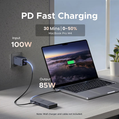 UGREEN USB-C HUB 8-in-1 Type-C to 4K60Hz HDMI USB-A&C 3.2 Gen 2 10Gbps PD100W SD/TF for MacBook Pro/Air Dell XPS Docking Station Setup Lord