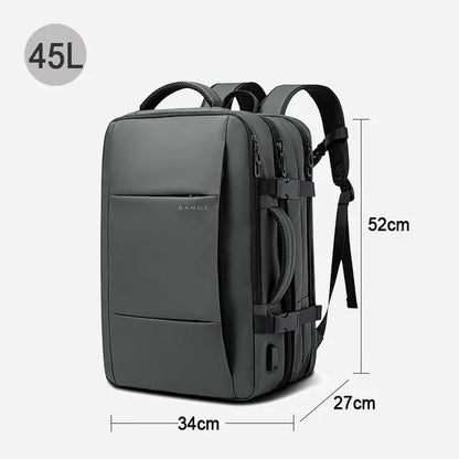 BANGE Aesthetic Men Business Backpack School Expandable USB Bag, Large Capacity 17.3 Laptop Waterproof Fashion Travel Backpack Red Magic