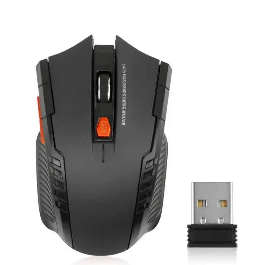 2.4G Wireless Mouse 1600DPI Optical Mouse Gamer for Computer 6 Buttons Wireless Mice with USB Receiver for PC Laptop Accessories Red Magic
