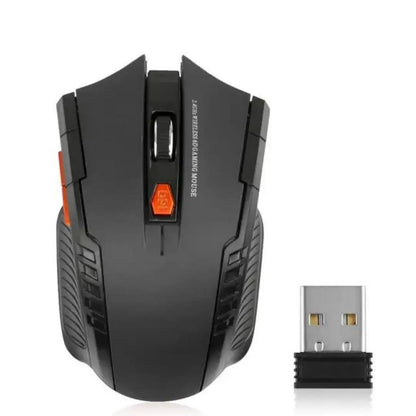 2.4G Wireless Mouse 1600DPI Optical Mouse Gamer for Computer 6 Buttons Wireless Mice with USB Receiver for PC Laptop Accessories Red Magic