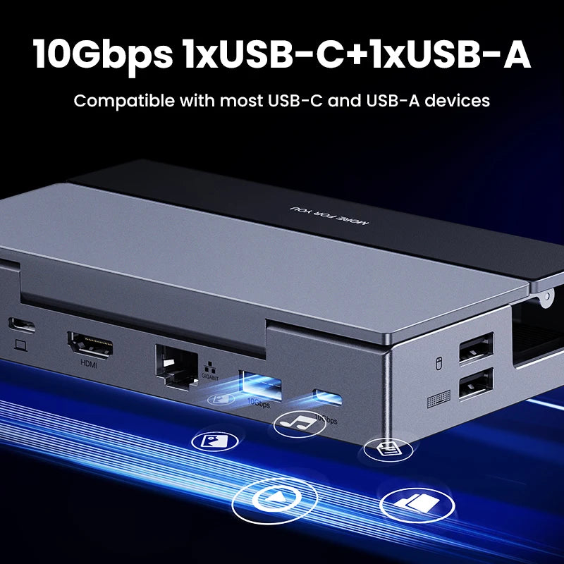 UGREEN Steam Deck Dock 4K60Hz 9 Ports RJ45 PD100W USB C HUB Compatible with Steam Deck ROG Ally LEGION Go iPhone 15 Pro/Pro Max Setup Lord